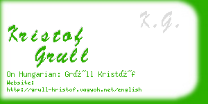 kristof grull business card